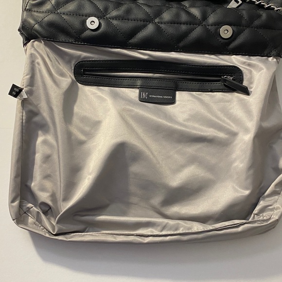 INC | “Kylie” Quilted Faux Leather Slouchy Shoulder Bag with Chain Straps - Picture 10 of 17